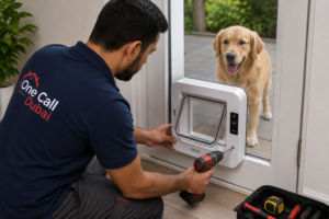 Electronic Pet Door Installation_ Service in Dubai