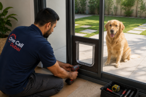 Sliding Door Pet Door Installation_ Service in Dubai